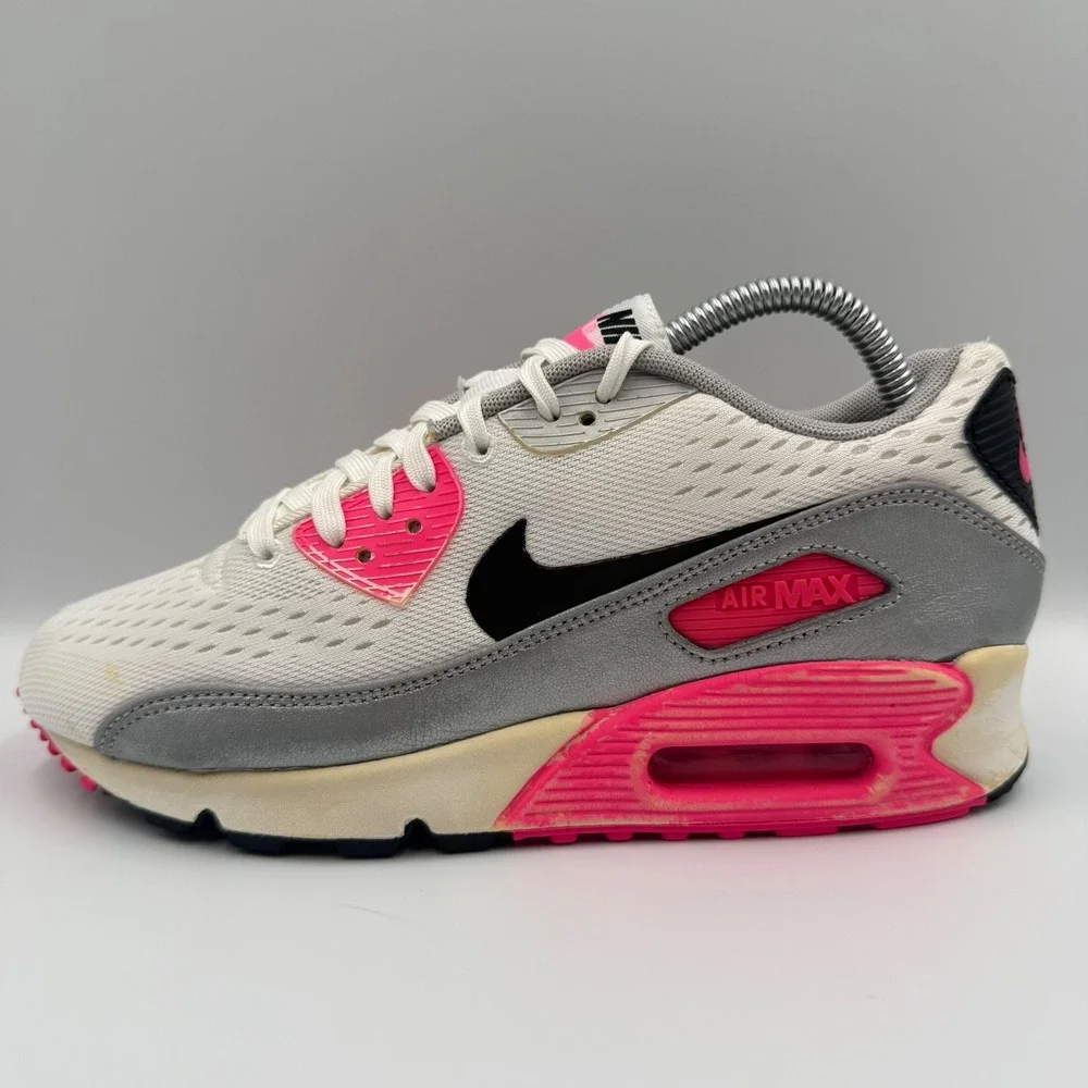 Nike Air Max 90 Women Size 8 Sneakers Hyper Pink Grey White 553564-160